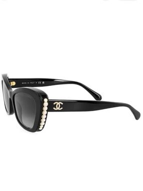 Chanel Limited Edition Pearl Accent Tortoise Sunglasses